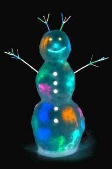 A glow in the dark snowman